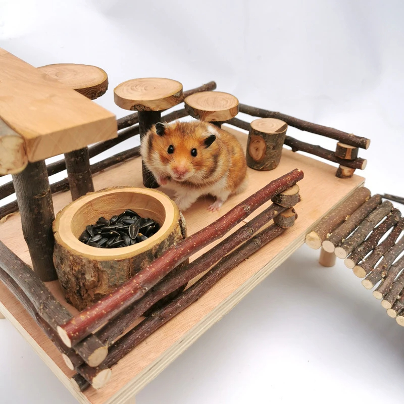 Pet Supplies Is Food - Tigela de madeira para pequeno animal
