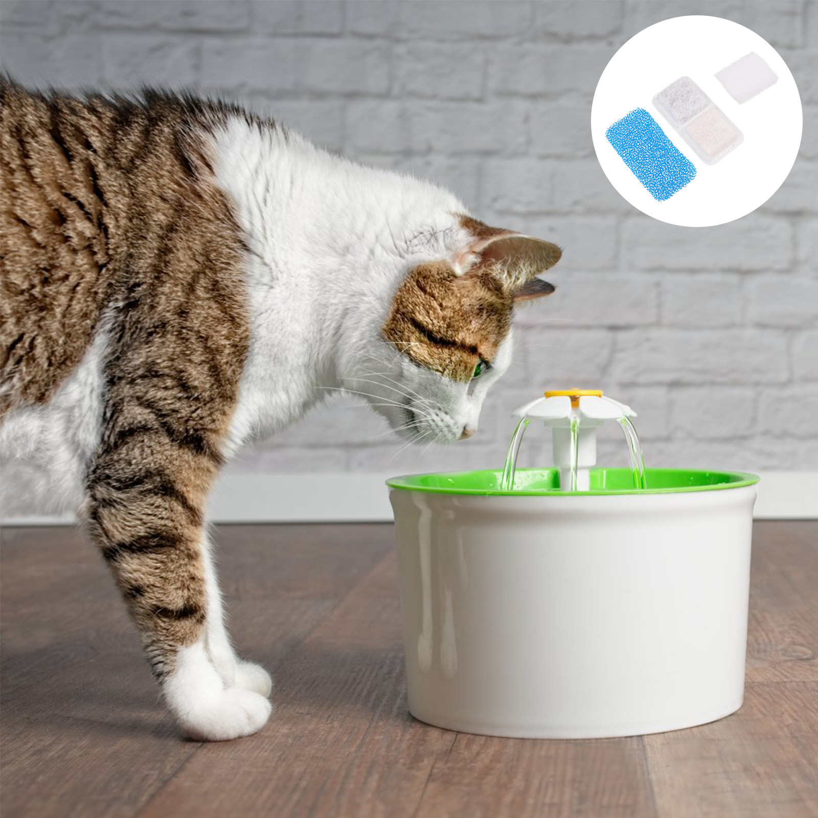 Cat Water Fountain Filter - 24 Peças de Filtros de Substituição