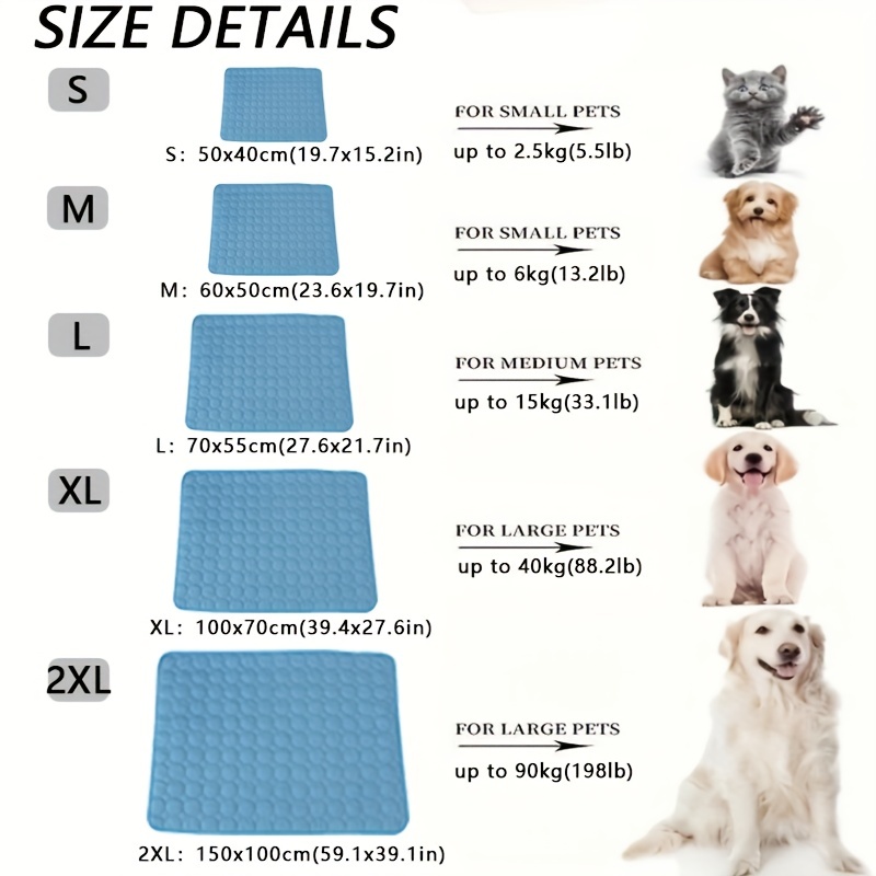 Cooling Mat for Large Dogs, Bl - Pet Supplies Self Wash avaliação e preço