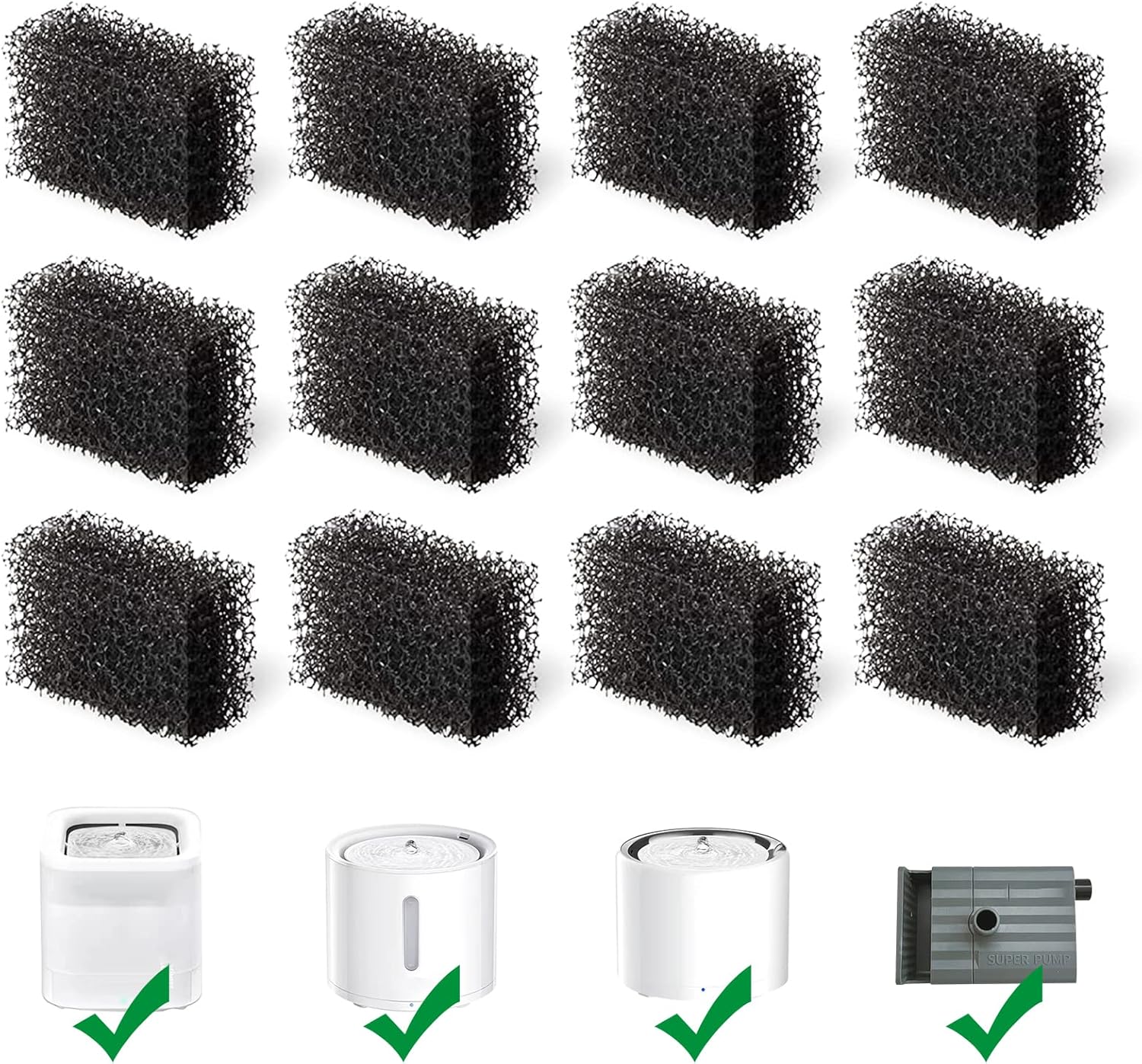 12 filtros da esponja da fonte - Cat Water Fountain Filter avaliação e preço